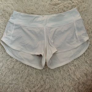 Womens White Lululemon Shorts